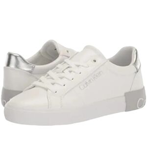 Calvin Klein Women's 11 - White, Silver & Grey Cathee Sneaker NWOB Preppy Sporty
